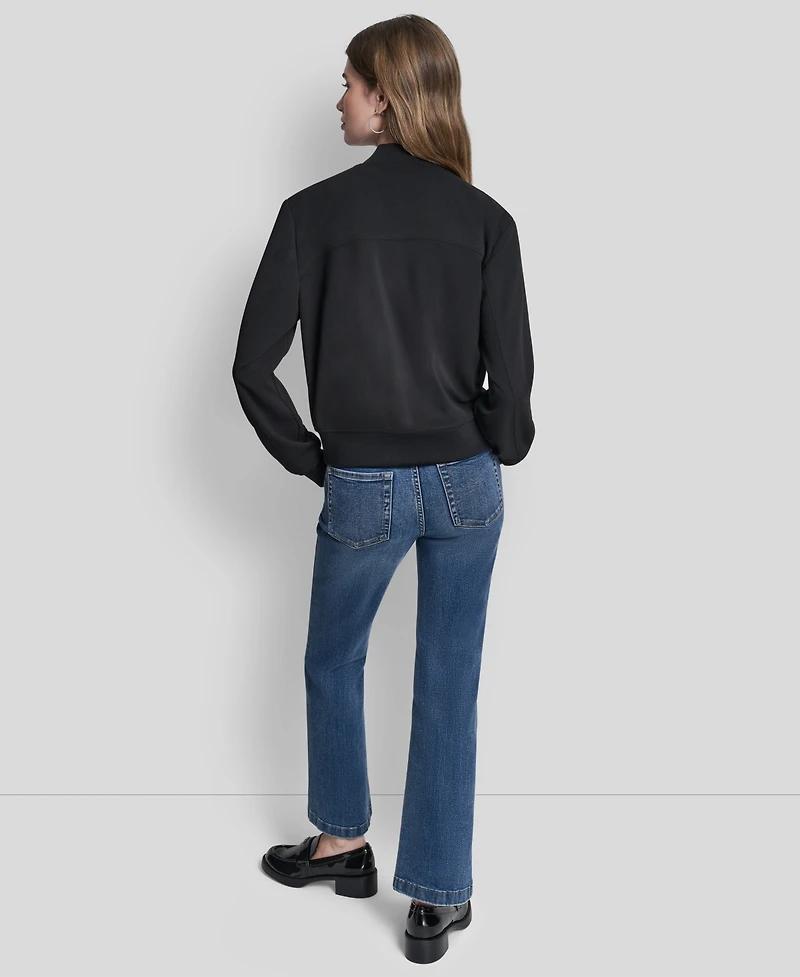 Dkny Women's Zippered Bomber Jacket