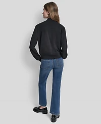 Dkny Women's Zippered Bomber Jacket