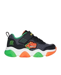 Skechers Toddler Kids Mighty Glow 2.0 - Dino Bolt Light-Up Fastening Strap Casual Sneakers from Finish Line