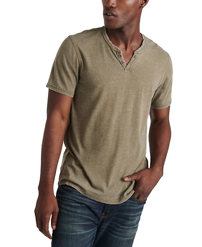 Lucky Brand Men's Venice Burnout Notch Short Sleeves T-shirt
