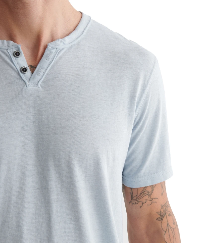 Lucky Brand Men's Venice Burnout Notch Short Sleeves T-shirt