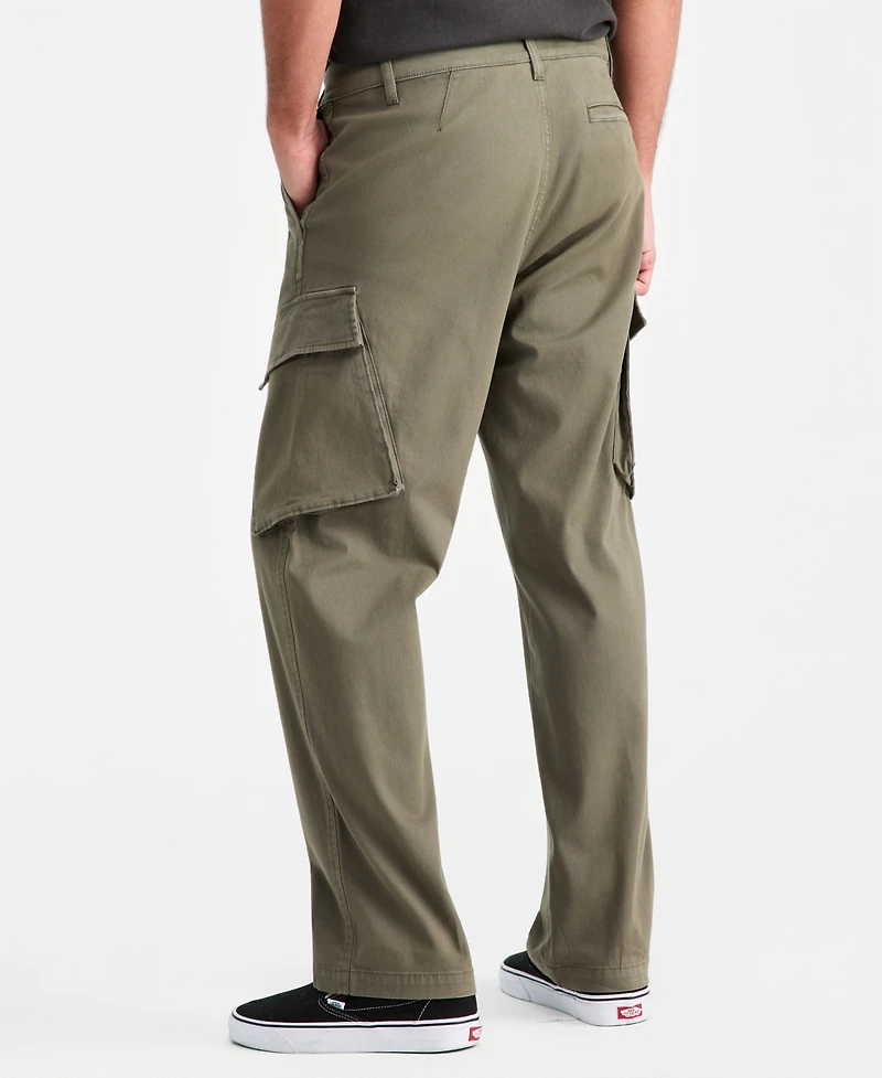 Sun + Stone Men's Cotton-Blend Angled Cargo Pants, Macy's Exclusive
