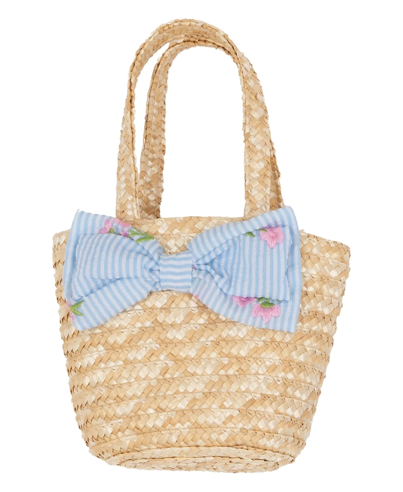 Rare Editions Girls' 2T-6X 2 Embroidered Square Neck Dress and Bag, 2-Piece Set