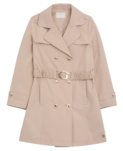 Guess Big Girls Canvas "G" Buckle Trench Coat