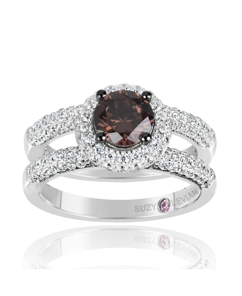 Suzy Levian New York Sterling Silver Cubic Zirconia Ring