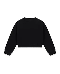 Guess Girls' 7-16 Long-Sleeve Rhinestone Round Neck Sweatshirt