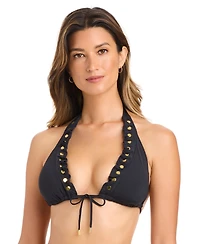 Bleu by Rod Beattie Women's V-Neck Bikini Halter Top