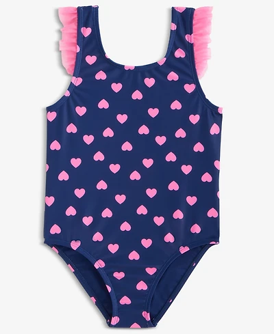 Epic Threads Toddler Girls' 2T-5T Heart-Print Ruffled One-Piece Swimsuit, Macy's Exclusive