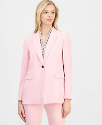 Anne Klein Women's Notched-Collar One-Button Blazer