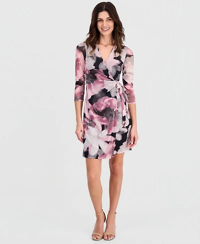 Anne Klein Petite V-Neck Classic Wrap Dress
