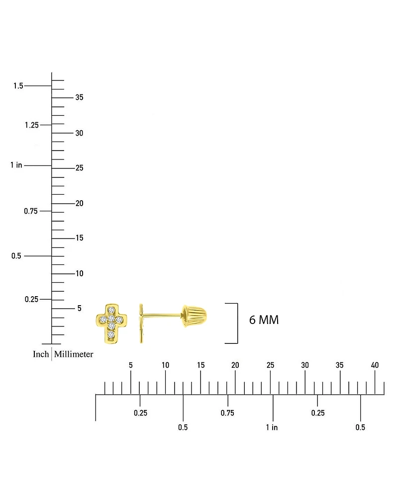 Macy's Micropave Cross Stud Earrings