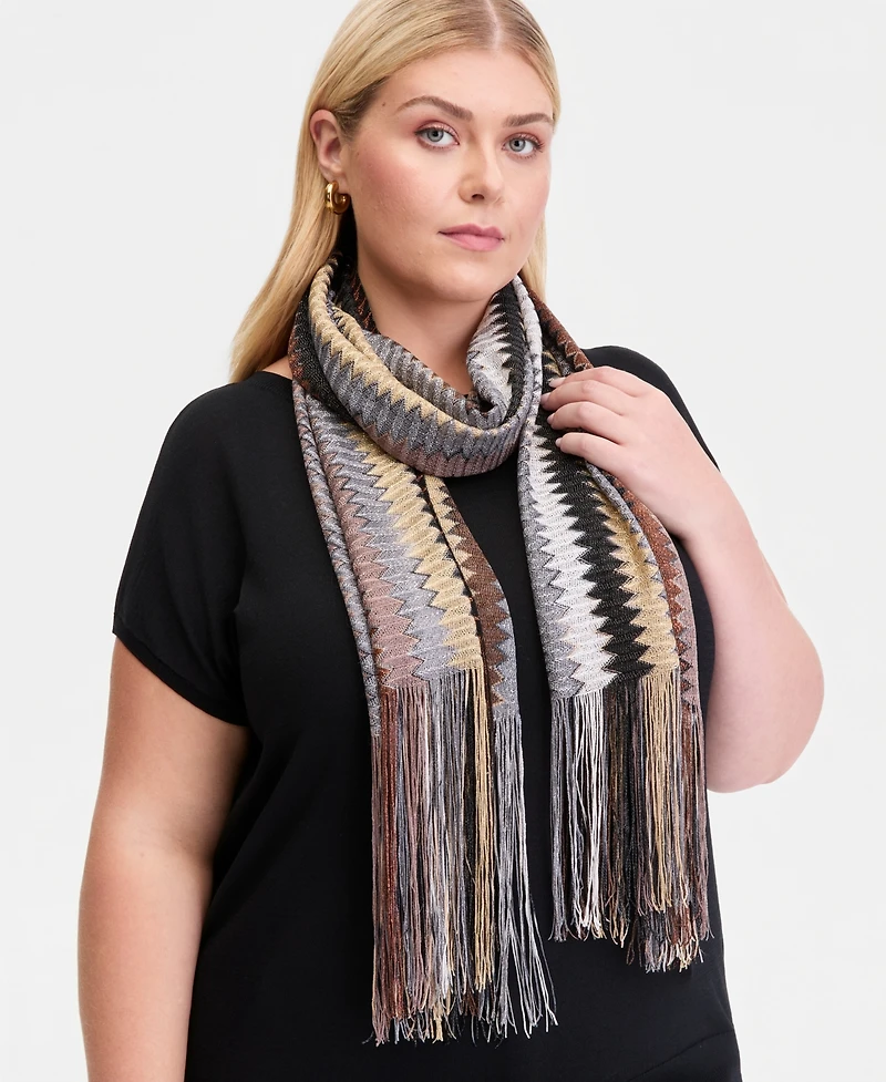 I.n.c. International Concepts Colorful Chevron Stripe Oblong Scarf, Macy's Exclusive