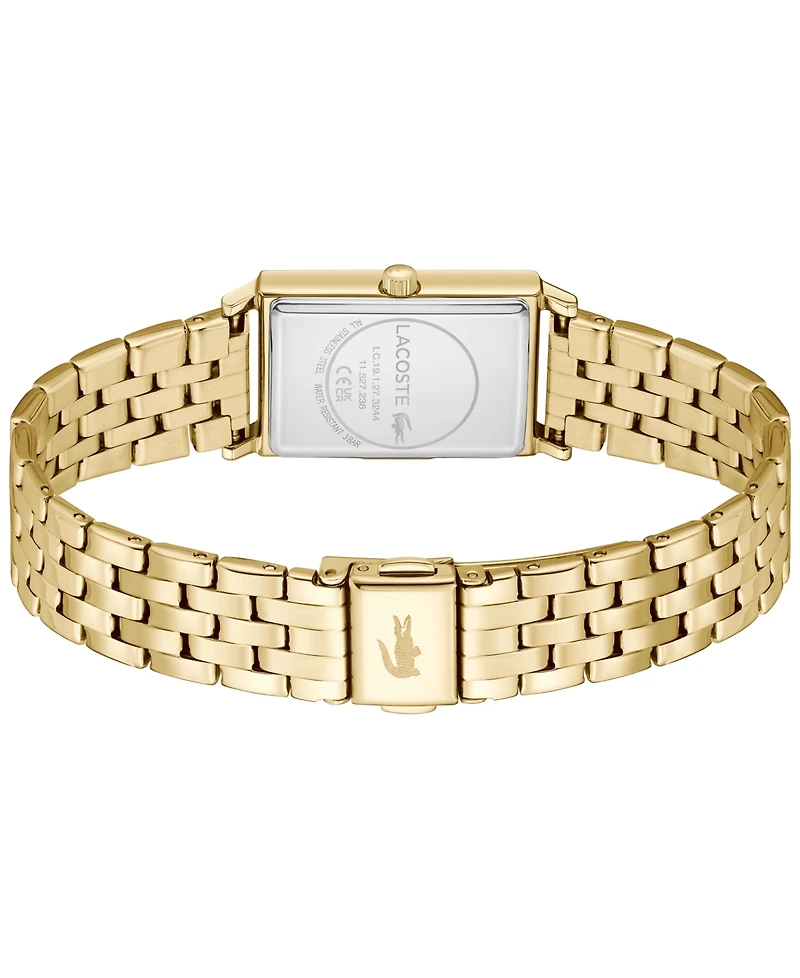 Lacoste Women's Catherine Gold Tone Stainless Steel Bracelet Watch, 28.3x20.7mm