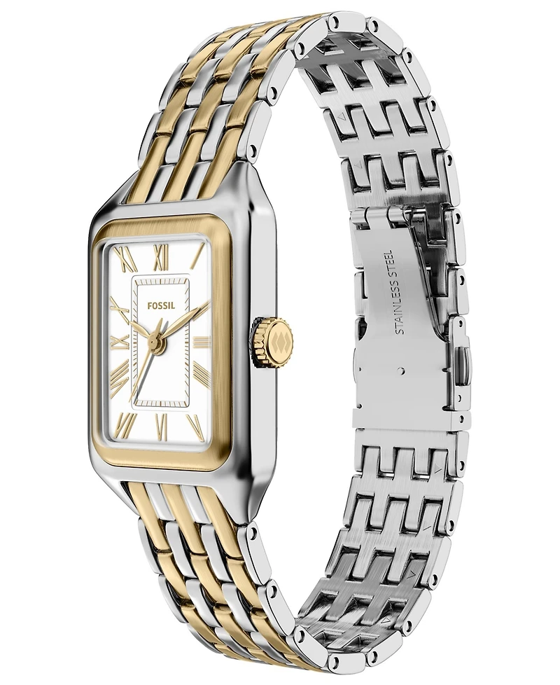 Fossil Women's Raquel Three-Hand Two-Tone Stainless Steel Watch, 18mm