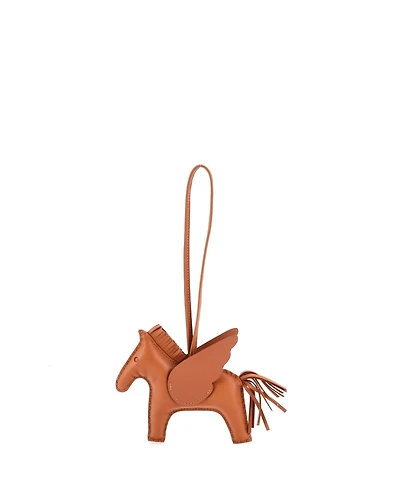 Pre-Owned Hermes Mm Monochrome Pegase Rodeo Bag Charm Leather