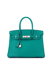 Pre-Owned Hermes Birkin 30 Handbag Clemence with Palladium Hardware