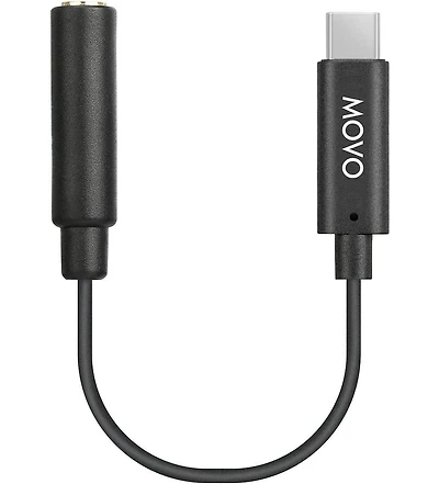 Movo Ucma-1 Female 3.5mm Trs Microphone Adapter Cable to Usb Type-c Connector Dongle