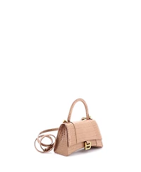 Pre-Owned Balenciaga Small Hourglass Top Handle Bag Embossed Leather