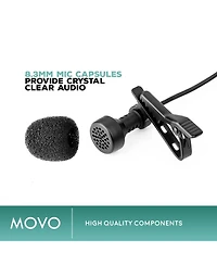 Movo Lv-6 Omnidirectional Xlr Lavalier Mic