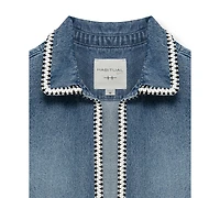 H by Habitual Girls' 7-16 Open Front Denim Jacket