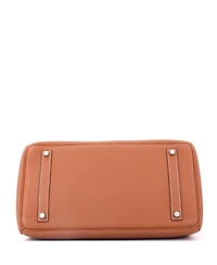 Pre-Owned Hermes Birkin 35 Handbag Brown Togo with Palladium Hardware