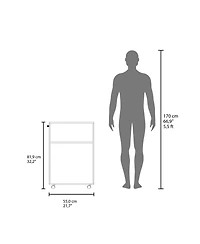 Fm Furniture Concho Rolling Storage Cart, Versatile Compact Design for Easy Bathroom and Home Organization
