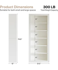 Tribesigns 75" Tall Bookcase, 6-Tier Modern Bookshelf Open Display Storage Shelves, Floor Standing Large Book Shelf