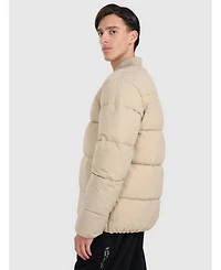 4F Men's down jacket with synthetic filling - beige
