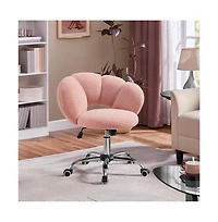 Yaheetech Boucle Upholstered Home Office Chair