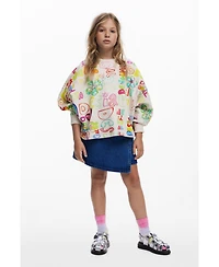 Desigual Girls Girls's 3/4 sleeve with lettering sweatshirt