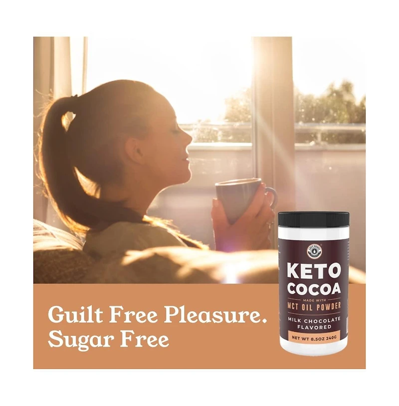 Left Coast Performance Keto Hot Chocolate, Chocolate, 8.5oz