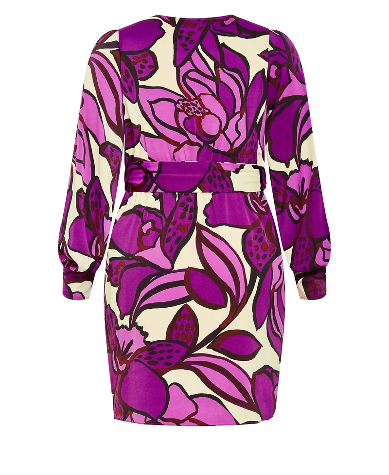 City Chic Plus Amalia Print Dress