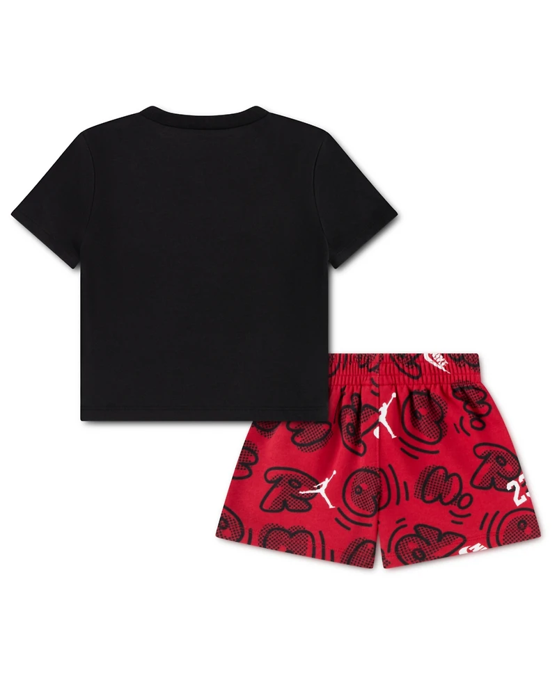 Jordan Baby Boys' Movement Lines T-Shirt and Shorts, 2-Piece Set