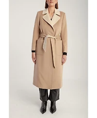 1982 Women's Cashmere Belted Wrap Coat