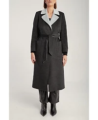 1982 Women's Cashmere Belted Wrap Coat