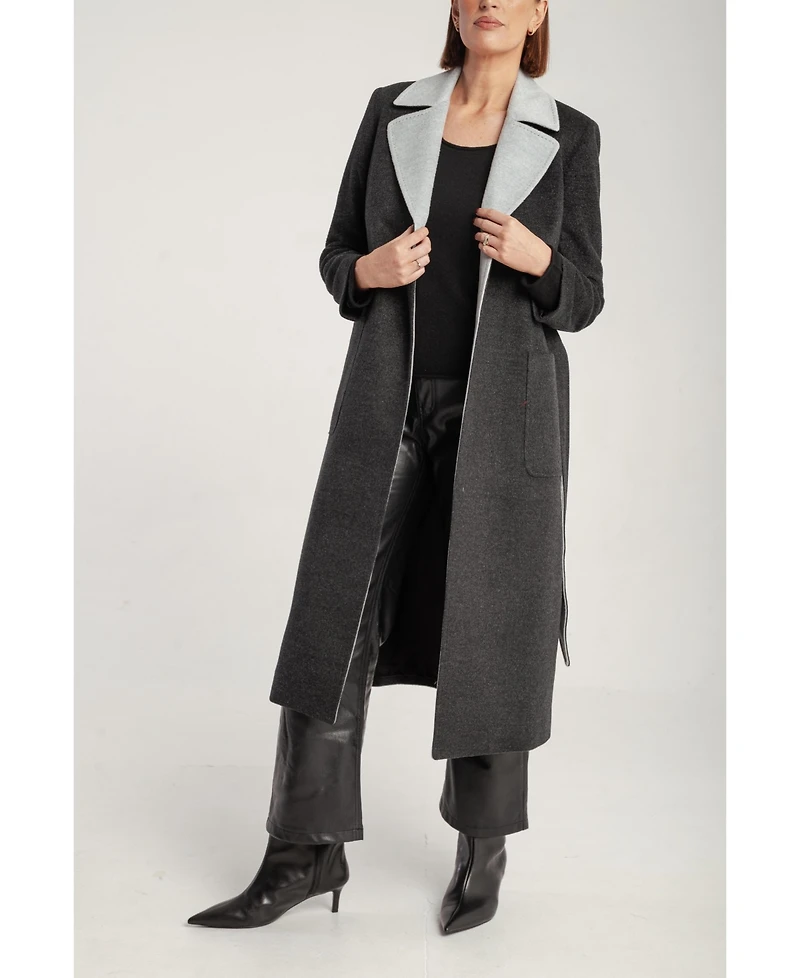 1982 Women's Cashmere Belted Wrap Coat