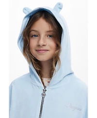 Desigual Girls Girls's Hoodie with ears and strass logo