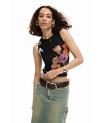 Desigual Women's Tulle floral T-shirt