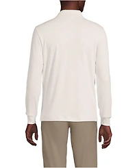 Lands' End Men's Long Sleeve Cotton Supima Polo Shirt with Pocket