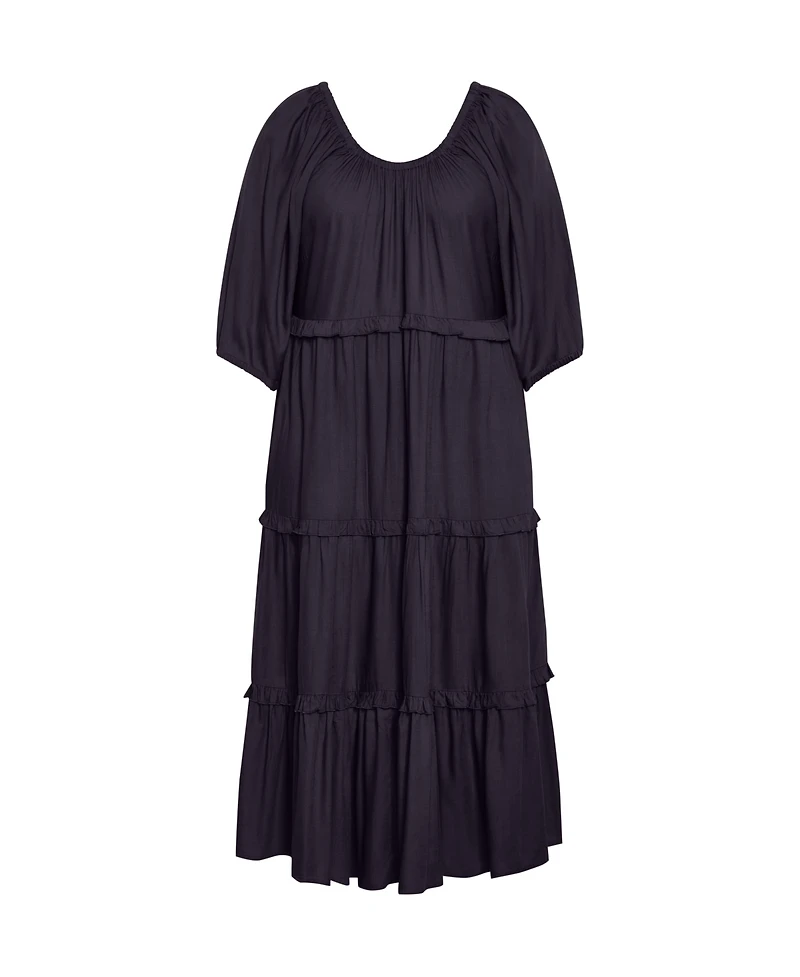 City Chic Women's Heather Tier Dress