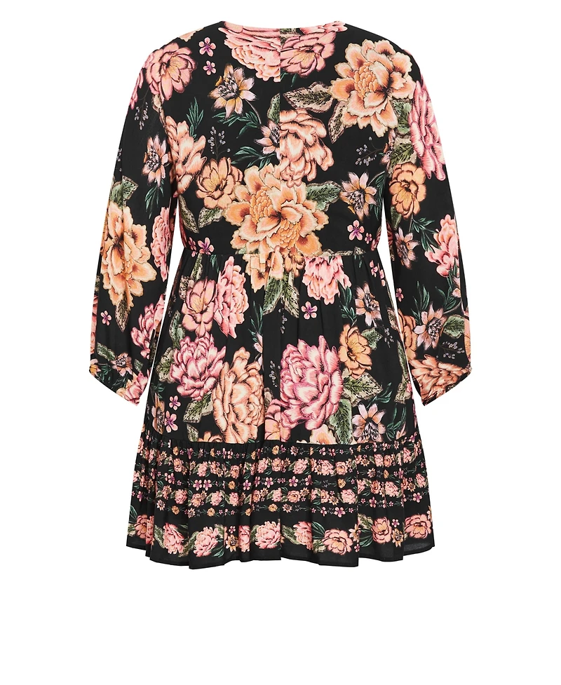 City Chic Women's Devine Mini Border Dress