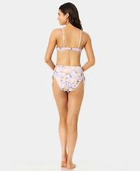 California Waves Women's Blooming Garden Keyhole Swim Bralette