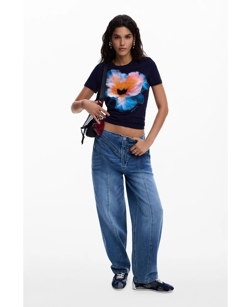 Desigual Women's Balloon jeans with seams