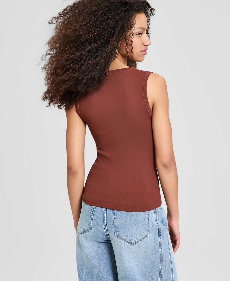 And Now This Women's Ribbed Seamless Square-Neck Tank Top, Created for Macy's
