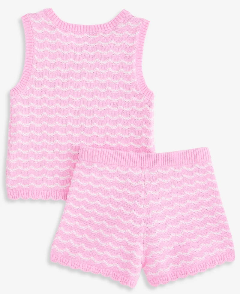 Epic Threads Girls' Toddler 12M-5T Crochet Top & Shorts, 2-Piece Set, Macy's Exclusive