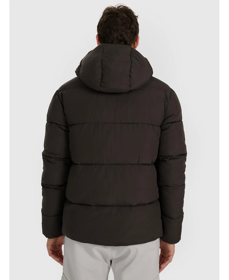 4F Men's down jacket with synthetic filling - khaki