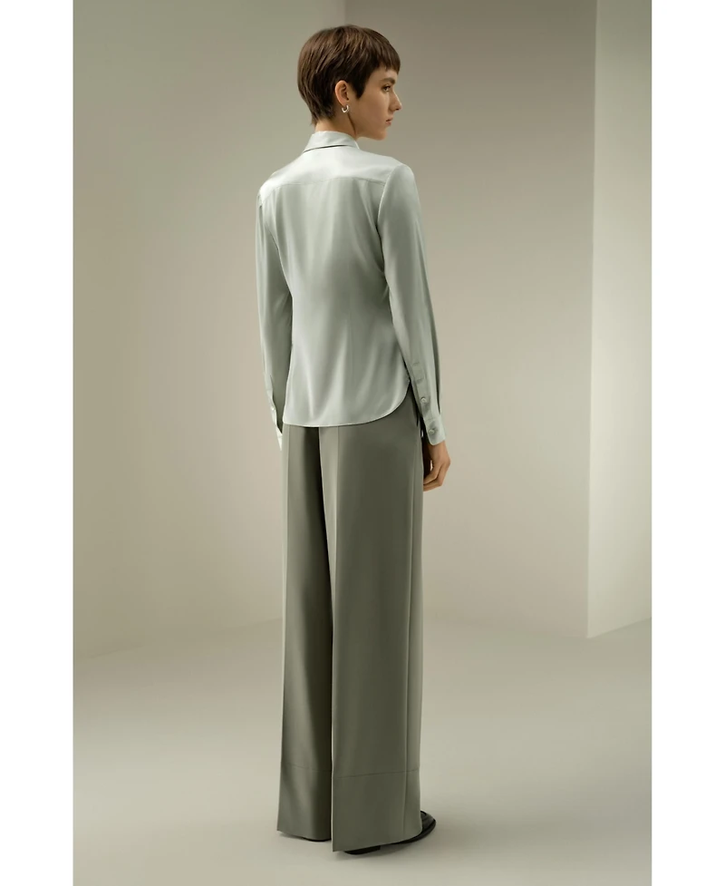 Lilysilk Women's Elegant Silk Slim Fit Shirt