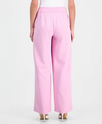 Tahari Asl Women's Mid-Rise Wide Leg Pants