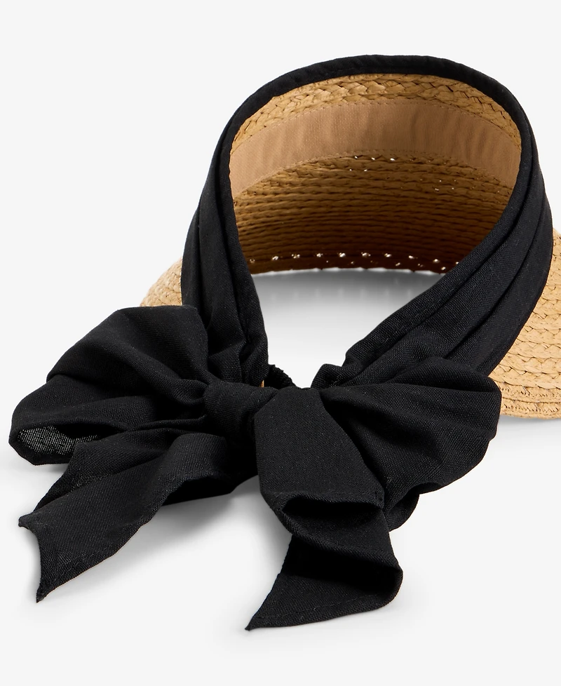 I.n.c. International Concept Tie Back Straw Visor, Macy's Exclusive