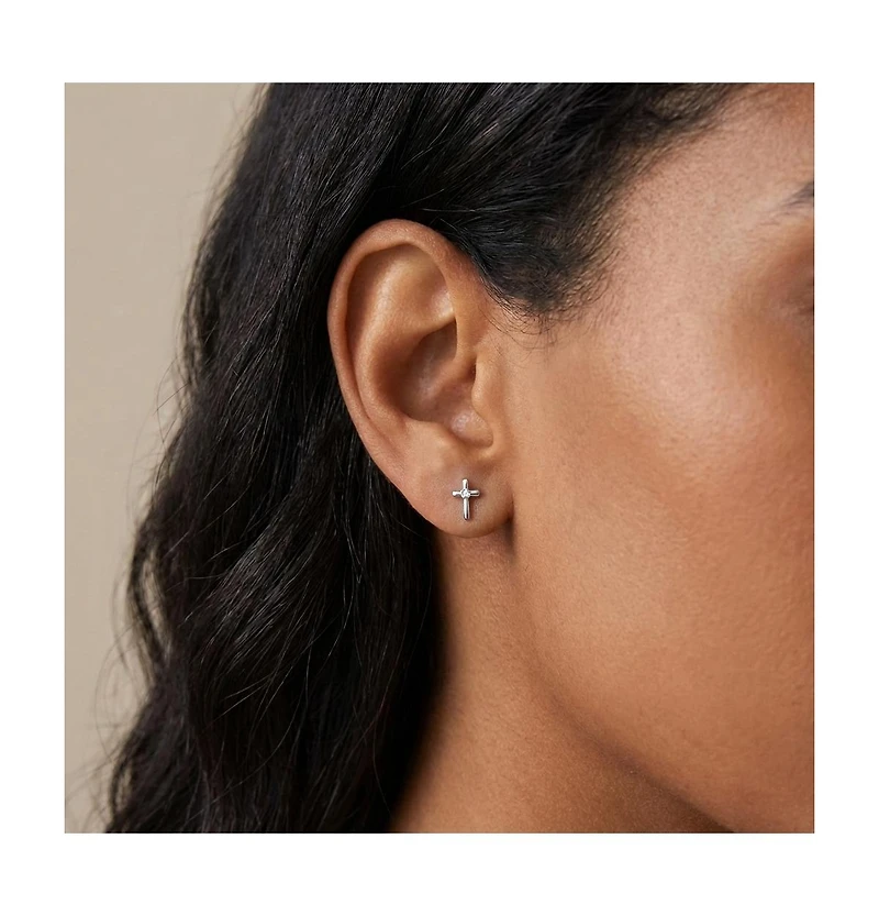 Alex and Ani Cross Mini Studs